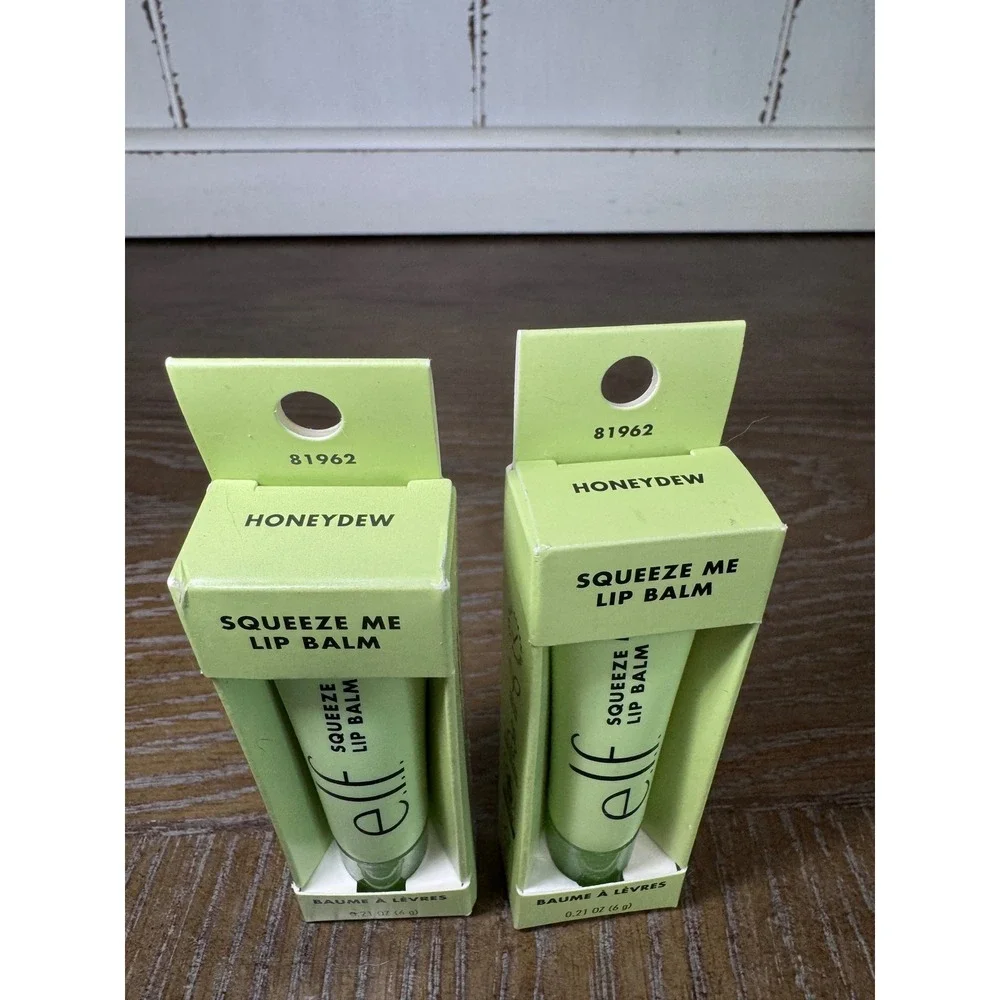 ELF Squeeze Me Lip Balm Honeydew 81962 Hydrating Sheer Tint Set of 2 NEW